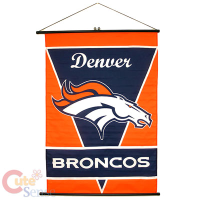 Denver Broncos NFL Fabric Banner/Wall Scroll 28"x40"