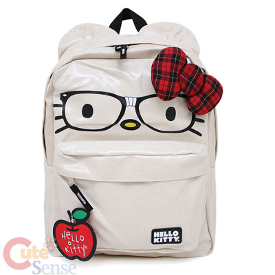 School Backpacks on Sanrio Hello Kitty School Backpack W 3d Bow And Ears 16  Large  Nerd