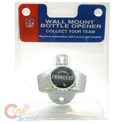 San Diego Chargers Metal Bottle Opener -Wall Mountable