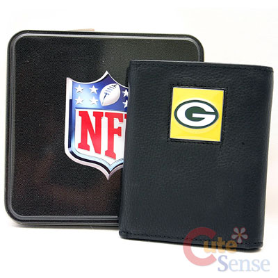 NFL Green Bay Packers Tri-Fold Wallet w/Tin Case