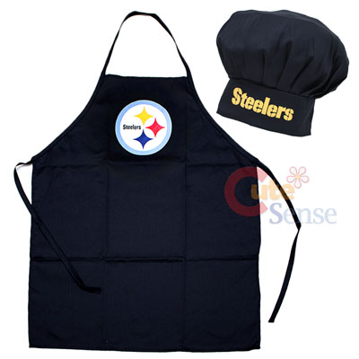 Pittsburgh Steelers Chef's Cooking BBQ Apron Hat Set - Mens Size