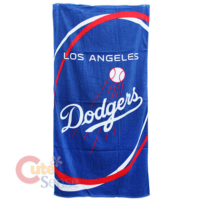 MLB Los Angeles Dogers Beach Bath Towel -Logo