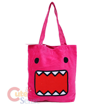 Domo  Kun Pink Face Tote Bag  Plush Shoulder Bag