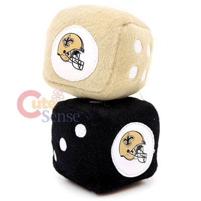 NFL New Orleans Saints Plush Fuzzy Dice