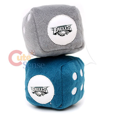 NFL Philadelphia Eagles Plush Fuzzy Dice