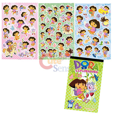 Dora the Explore Dora Collectable  Stickers Book -136pc