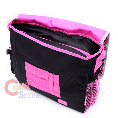  Kitty Diaper  on Sanrio Hello Kitty School Messenger Bag  Black Pink Bows Diaper Bag