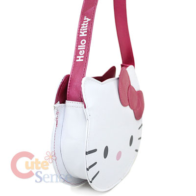 Pink  Kitty  on Sanrio Hello Kitty Face Purse Hand Bag  W Pink Bow At Cutesense Com