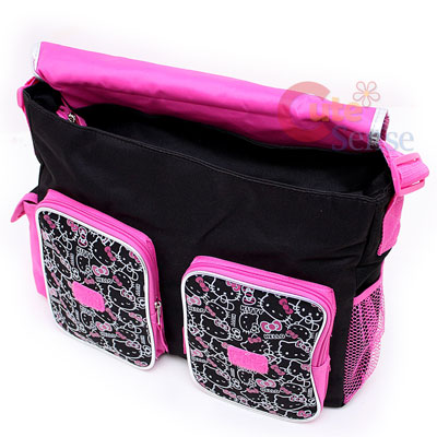  Kitty Bags  Wallets on Sanrio Hello Kitty School Messenger Diaper Bag   Face Outlines At