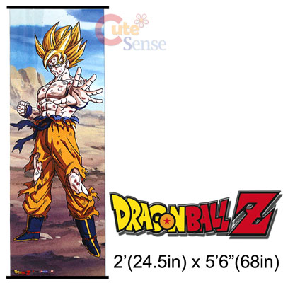 Dragon Ball Z Goku Battle Long Wall  Scroll / Fabric Poster (GE9396): 5.6Ft