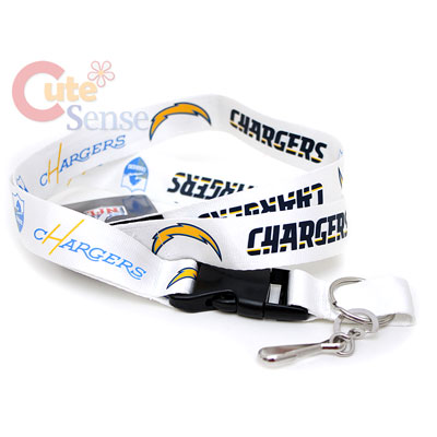 San Diego Chargers  Lanyard NFL Key Chain -White