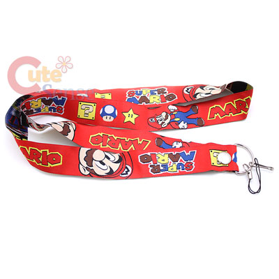 Super Mario Key Chain / Lanyard / ID Holder : Fabric