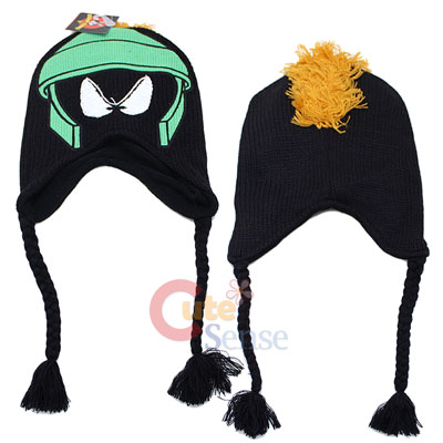 Looney Toon Marvin Lapland Hat : Beanie with Ear Flap (Teen-Adult)