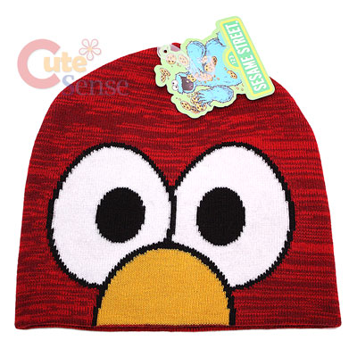 Sesame Street Elmo Big Face Beanie Hat :Teen/Adult