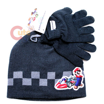 Super Mario Bedding  Kids on Super Mario Kart Gloves  Beanie Set  Magic Stretchable  Kids To Teen