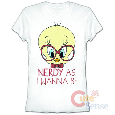 Tweety Nerd  Girls/Women T-Shirt -Small