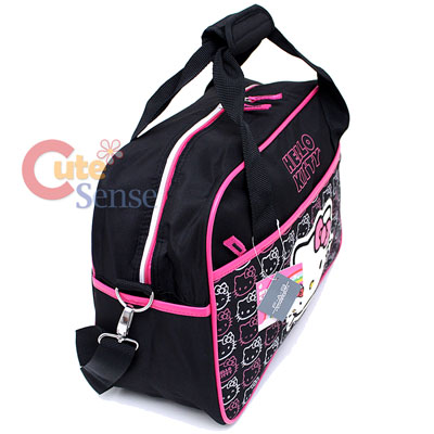 Gymnastics Duffle Bags on Sanrio Hello Kitty Duffle Bag Travel Gym Bag Large Face Black Pink