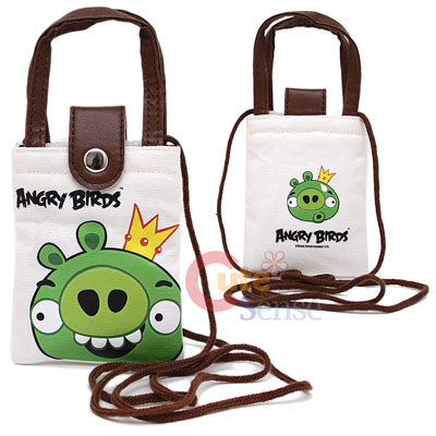 Rovio Angry Birds Multipurpose Pouch Bag  w/Shoulder Strap : Green Pig