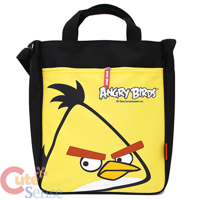 Rovio Angry Birds Canvas Tote Bag 13in Shoulder Bag - Yellow Bird