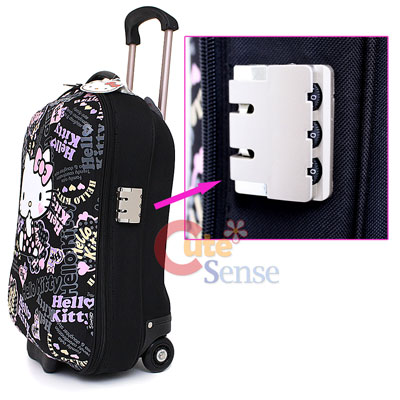 Sanrio  Kitty Luggage on Sanrio Hello Kitty 20  Hard Trolley Bag Suit Case   Black Pink