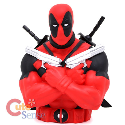 Marvel  Deadpool Bust Figure Coin Bank