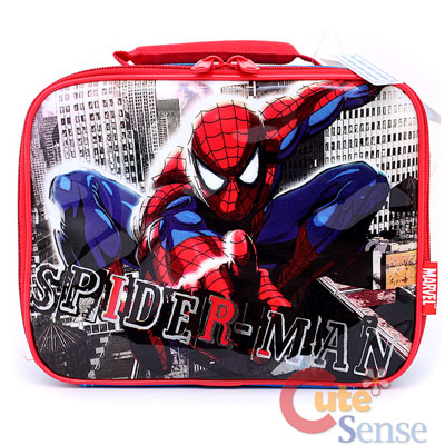 Spiderman School  on Spiderman School Large Backpack Lunch Bag Set Slinger   Ebay