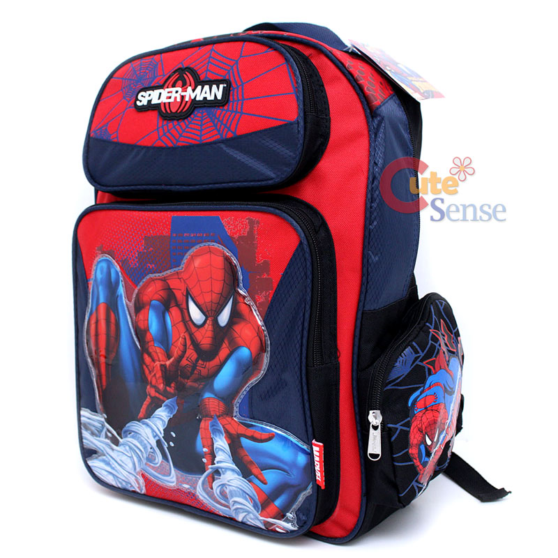 Details about SpiderMan School Large Backpack Lunch Bag Set-Slinger