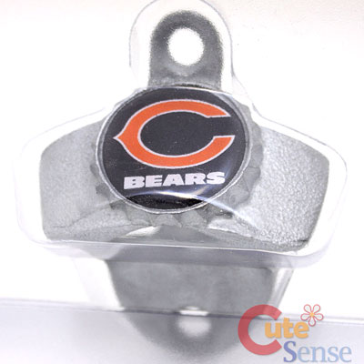 Chicago Bears  Metal Bottle Opener -Wall Mountable