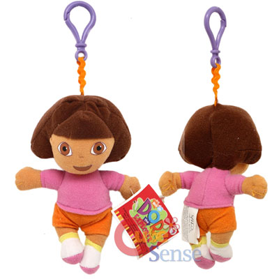 Dora The Explorer Dora Plush Doll Key Chain 6in