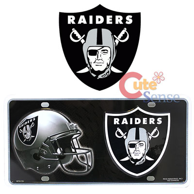 NFL Oakland Raiders Metal License Plate