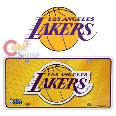 NFL Los Angeles Lakers  Metal License Plate