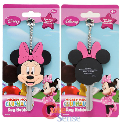 Disney Club House Key Minnie Mouse  Cap Key Holder  - Pink Bow