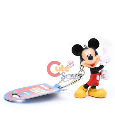 Disney Club House Mickey Mouse Key Chain 3D PVC Figure Key Holder