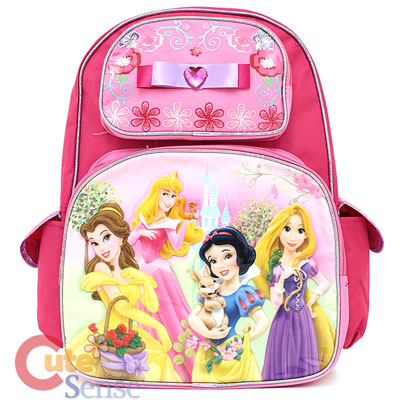 Disney Princess with Tangled School Backpack 16in Large Bag