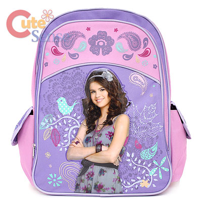 Wizards of Waverly Place School Backpack/Bag :16" Large :Pink Flowers