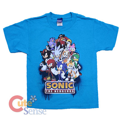 Sonic the Hedgehog Gorup Kids  T-Shirt : Youth X- Large