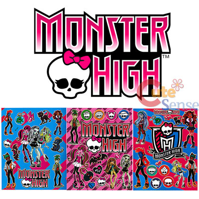 Monster High Stickers Set of 3 - Removable Wall Window