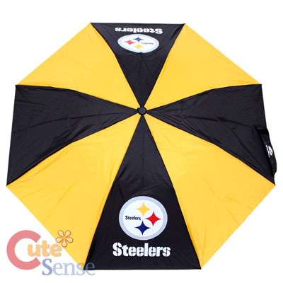 NFL Pittsburgh Steelers Auto Retractable Umbrella -38"