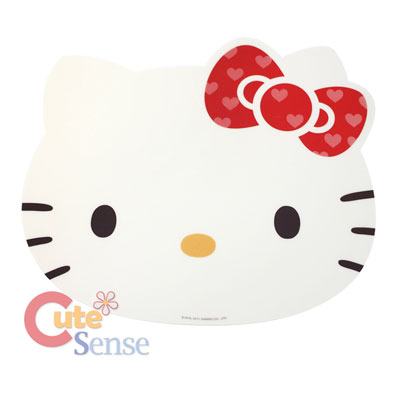 Sanrio Hello Kitty Face Desk Top Mouse Pad Work Accent Mat  17in XL : White