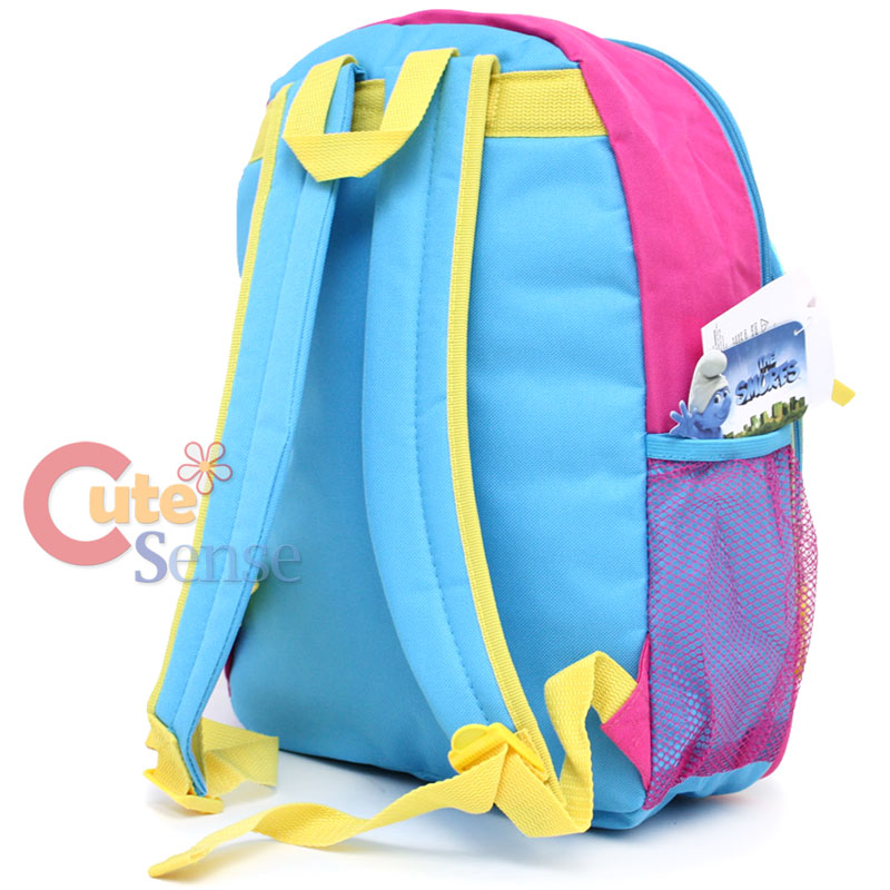 backpack smurfette smurf bag smurfs enlarge pink