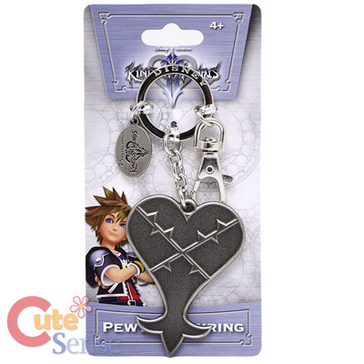 Kingdom Hearts Heartless Key Chain -Pewter