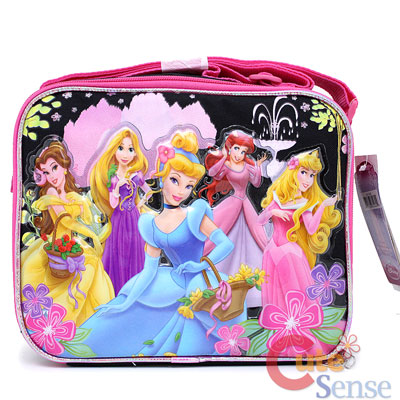 Disney Princess w/ Tangled School Lunch Bag : Black Pink