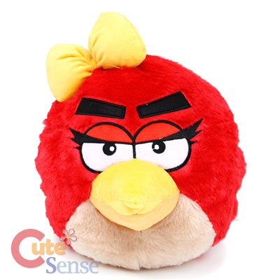 Rovio Angry Birds Red Bird with Bow Plush Doll Backpack -(Kids to Adults)