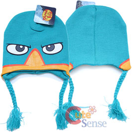 Phineas and Ferb  Big Face Knitted Intarsia Peruvian Beanie