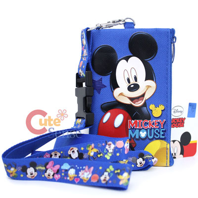 Disney Mickey Mouse Lanyard with Coin Wallet -Blue