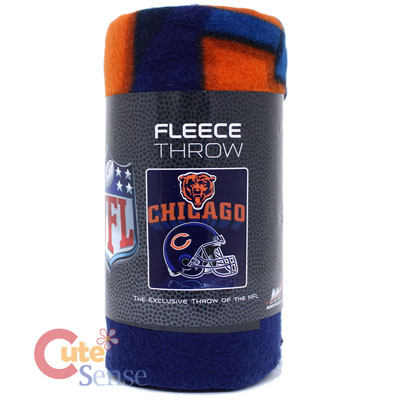 NFL Chicago Bears  Fleece Throw Blanket  50x60 - Helmet Logo