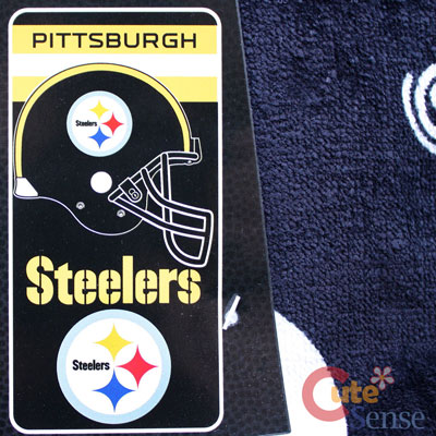 NFL The Pittsburgh Steelers Beach, Bath Towel -Helmet Logo