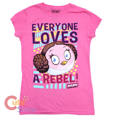 Angry Birds Star Wars Princess Leia  Girls Women T-Shirt -S