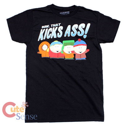 South Park T-Shirts Dude That Kicks Ass  - Adult Small