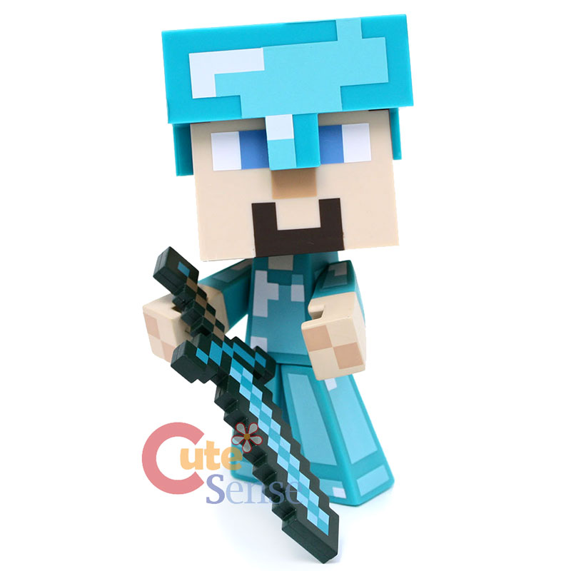 Minecraft Steve Diamond Edition Vinyl Action Figure Jinx EBay